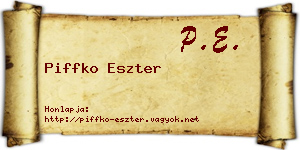 Piffko Eszter névjegykártya